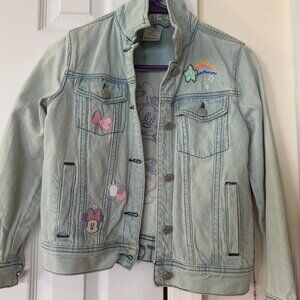 Disney Girls Minnie Mouse Denim Jean Jacket Size 7/8 - Preloved